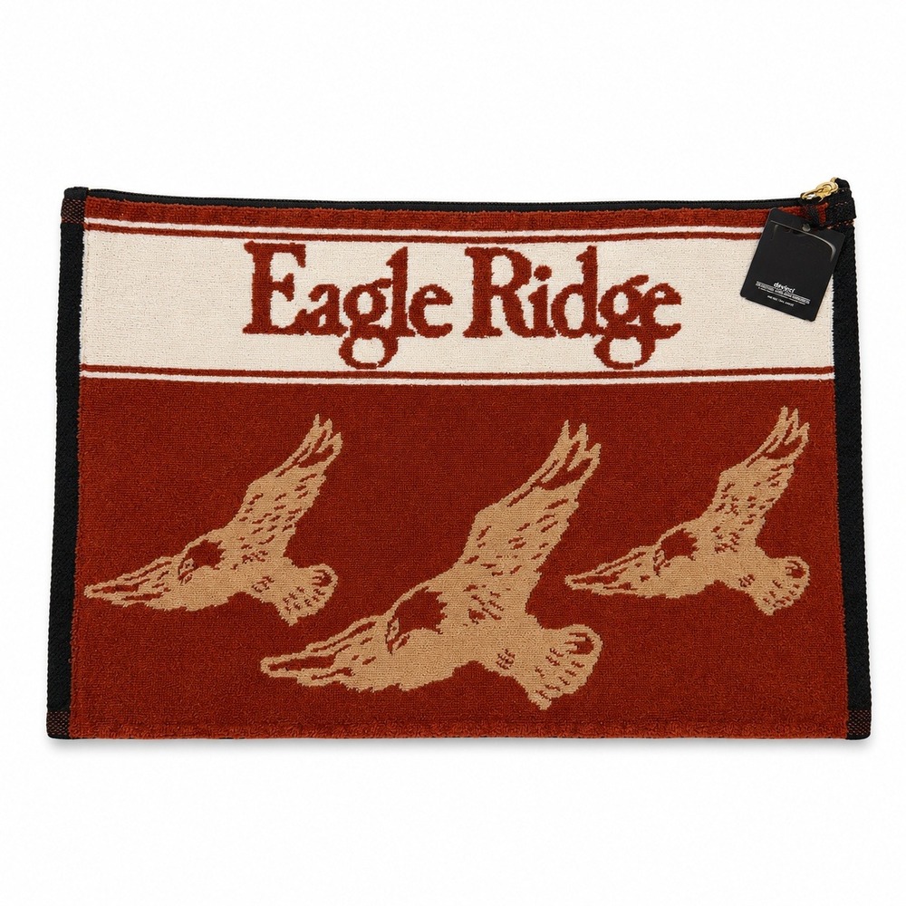 VTG 90s Devant LTD Eagle Ridge Golf Towel Terracotta Cotton Woven Eagle Bird USA